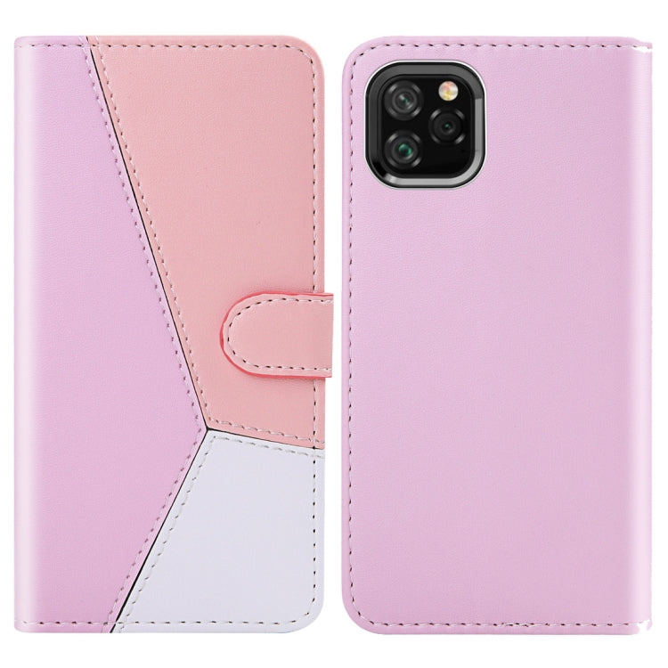 For iPhone 11 Pro Tricolor Stitching Horizontal Flip TPU + PU Leather Case with Holder & Card Slots & Wallet