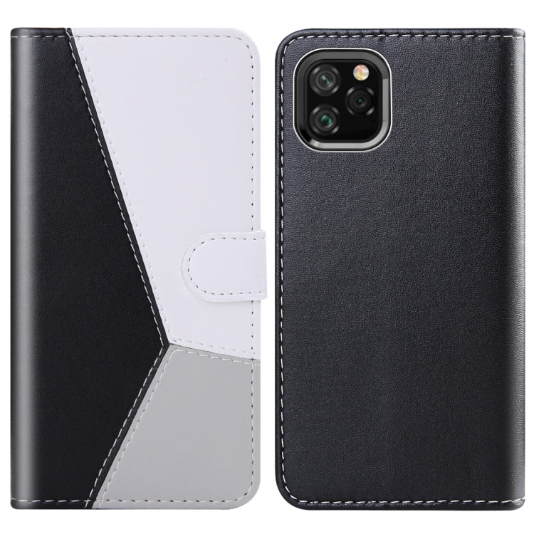 For iPhone 11 Pro Max Tricolor Stitching Horizontal Flip TPU + PU Leather Case with Holder & Card Slots & Wallet