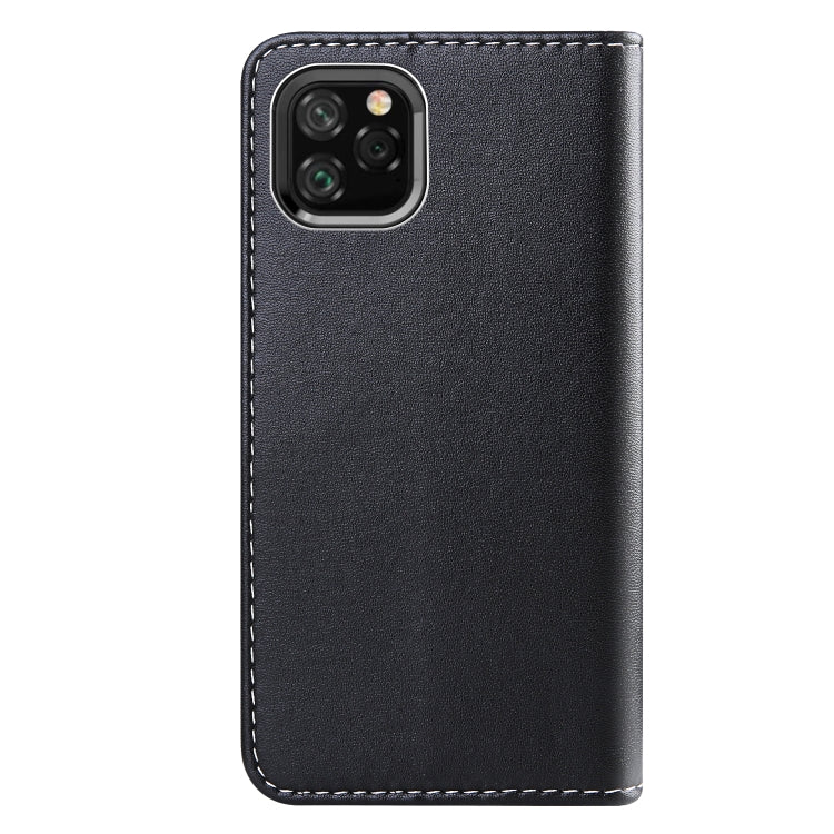 For iPhone 11 Pro Max Tricolor Stitching Horizontal Flip TPU + PU Leather Case with Holder & Card Slots & Wallet