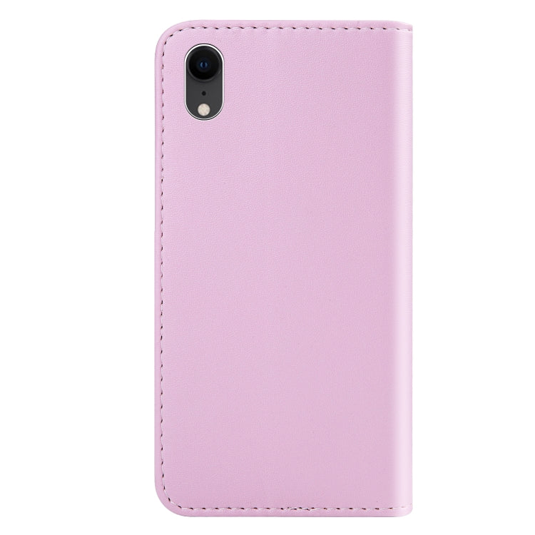 For iPhone XR Tricolor Stitching Horizontal Flip TPU + PU Leather Case with Holder & Card Slots & Wallet