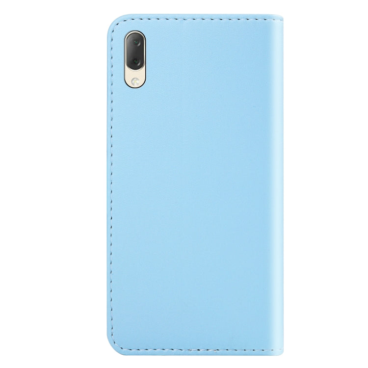 For Sony Xperia L3 Tricolor Stitching Horizontal Flip TPU + PU Leather Case with Holder & Card Slots & Wallet