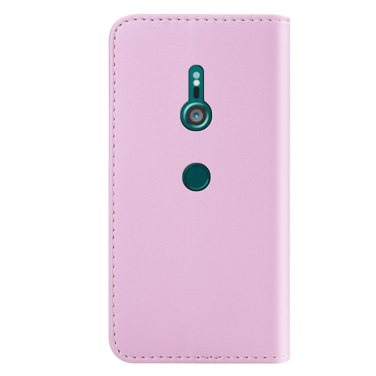 For Sony Xperia XZ3 Tricolor Stitching Horizontal Flip TPU + PU Leather Case with Holder & Card Slots & Wallet