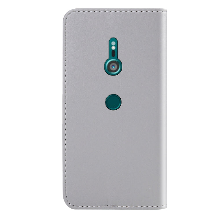 For Sony Xperia XZ3 Tricolor Stitching Horizontal Flip TPU + PU Leather Case with Holder & Card Slots & Wallet