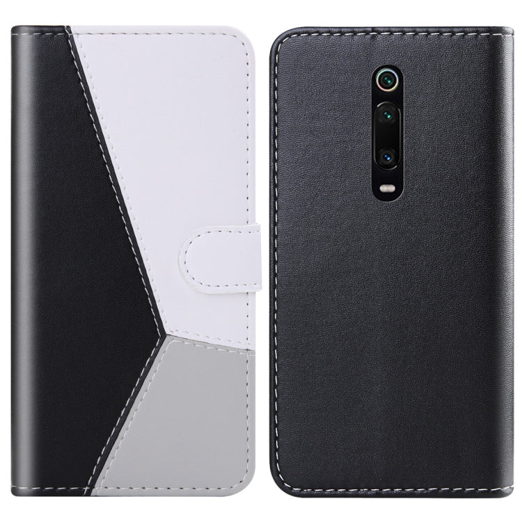 For Xiaomi Redmi K20 Pro / K20 Tricolor Stitching Horizontal Flip TPU + PU Leather Case with Holder & Card Slots & Wallet