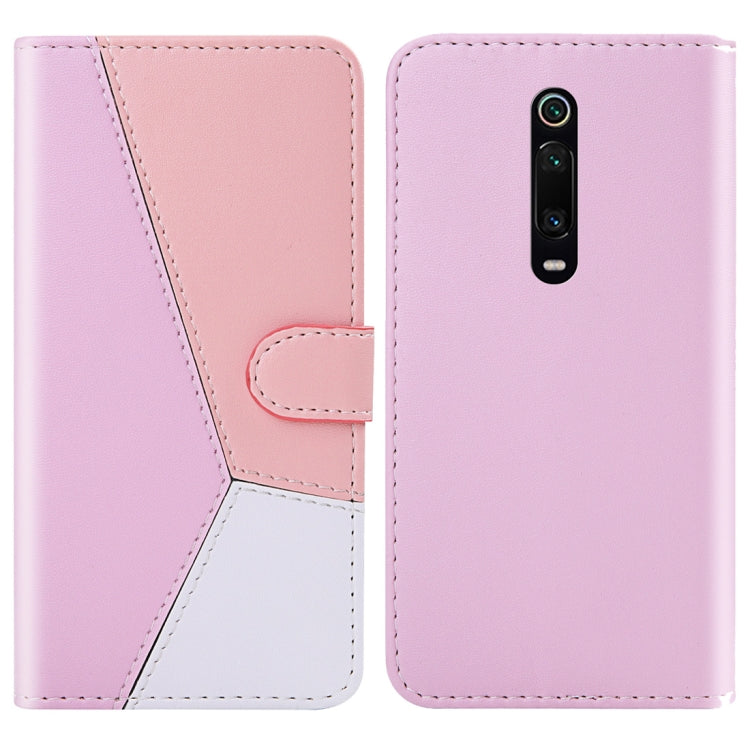 For Xiaomi Redmi K20 Pro / K20 Tricolor Stitching Horizontal Flip TPU + PU Leather Case with Holder & Card Slots & Wallet