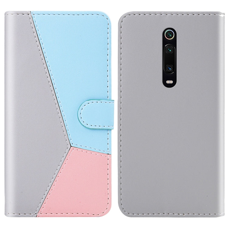 For Xiaomi Redmi K20 Pro / K20 Tricolor Stitching Horizontal Flip TPU + PU Leather Case with Holder & Card Slots & Wallet