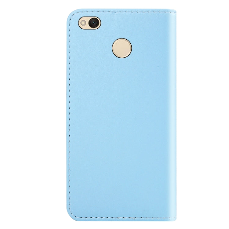 For Xiaomi Redmi 4X Tricolor Stitching Horizontal Flip TPU + PU Leather Case with Holder & Card Slots & Wallet