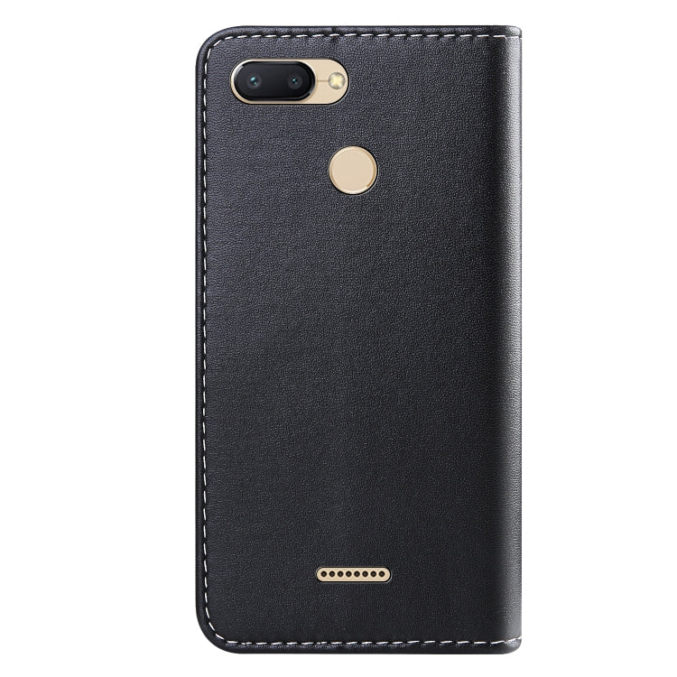 For Xiaomi Redmi 6 / 6A Tricolor Stitching Horizontal Flip TPU + PU Leather Case with Holder & Card Slots & Wallet