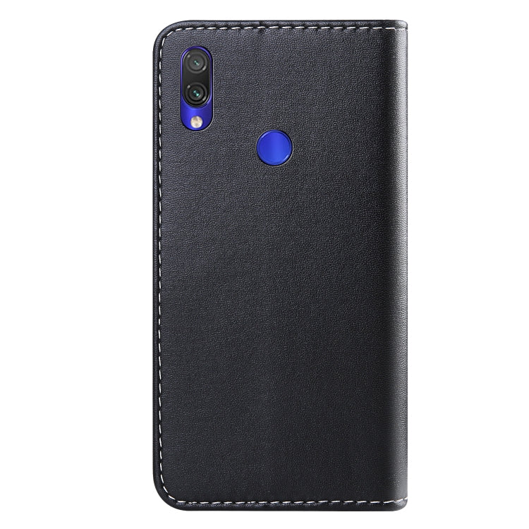 For Xiaomi Redmi 7 Tricolor Stitching Horizontal Flip TPU + PU Leather Case with Holder & Card Slots & Wallet