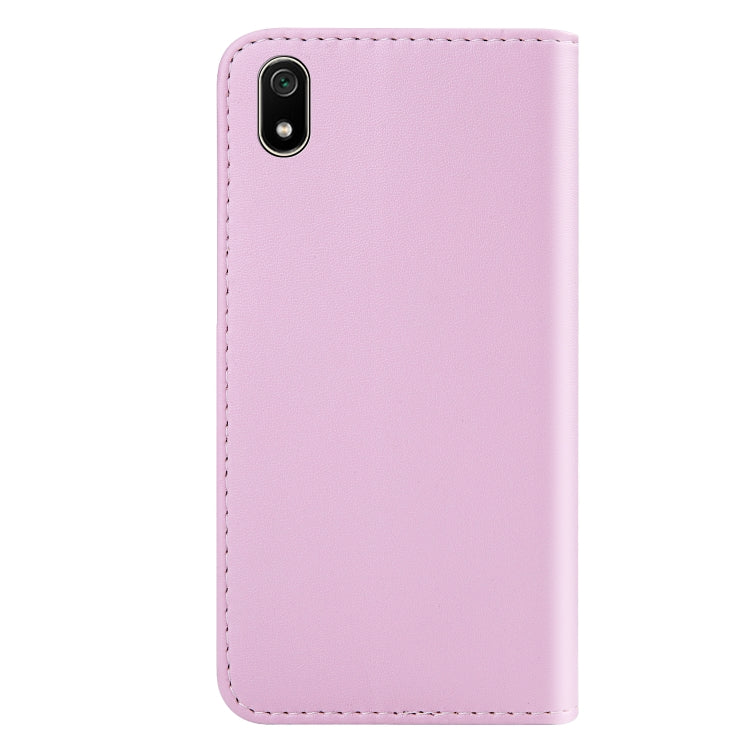 For Xiaomi Redmi 7A Tricolor Stitching Horizontal Flip TPU + PU Leather Case with Holder & Card Slots & Wallet