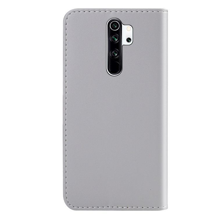 For Xiaomi Redmi Note 8 Pro Tricolor Stitching Horizontal Flip TPU + PU Leather Case with Holder & Card Slots & Wallet