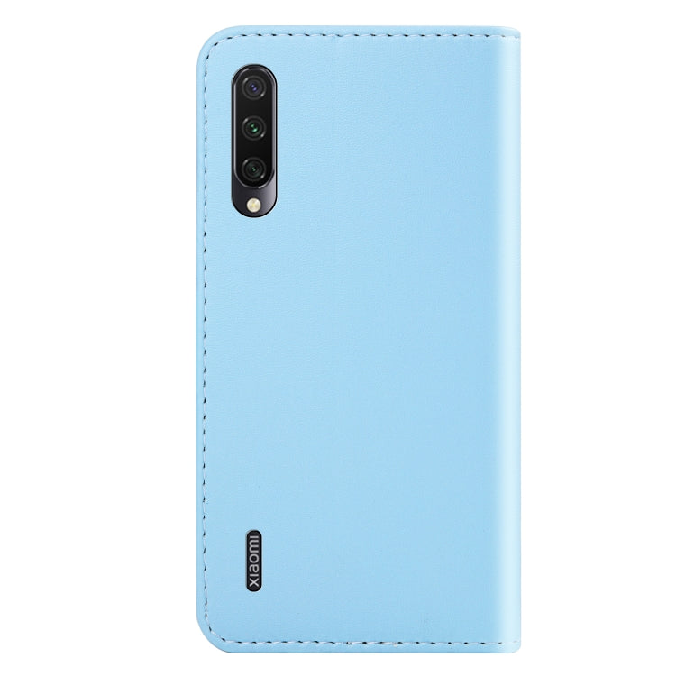 For Xiaomi Mi A3 / Mi CC9e Tricolor Stitching Horizontal Flip TPU + PU Leather Case with Holder & Card Slots & Wallet