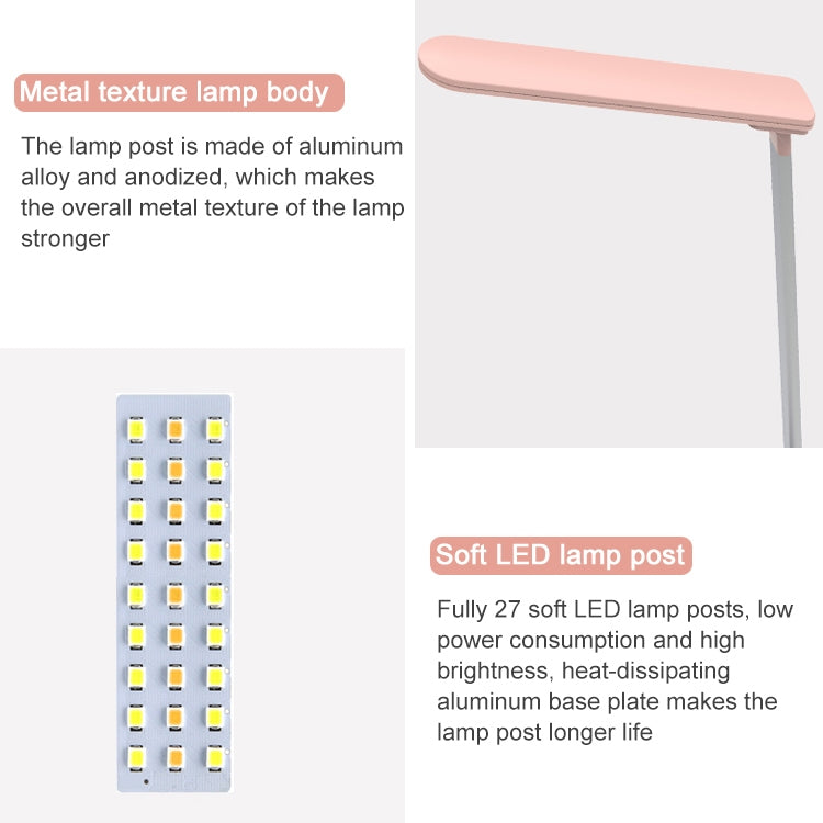 T01 10W Multi-function Aluminum Alloy Folding Touch Desk Lamp Mobile Phone Wireless Charger