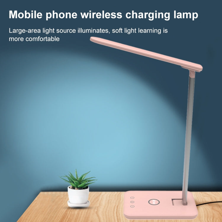 T01 10W Multi-function Aluminum Alloy Folding Touch Desk Lamp Mobile Phone Wireless Charger