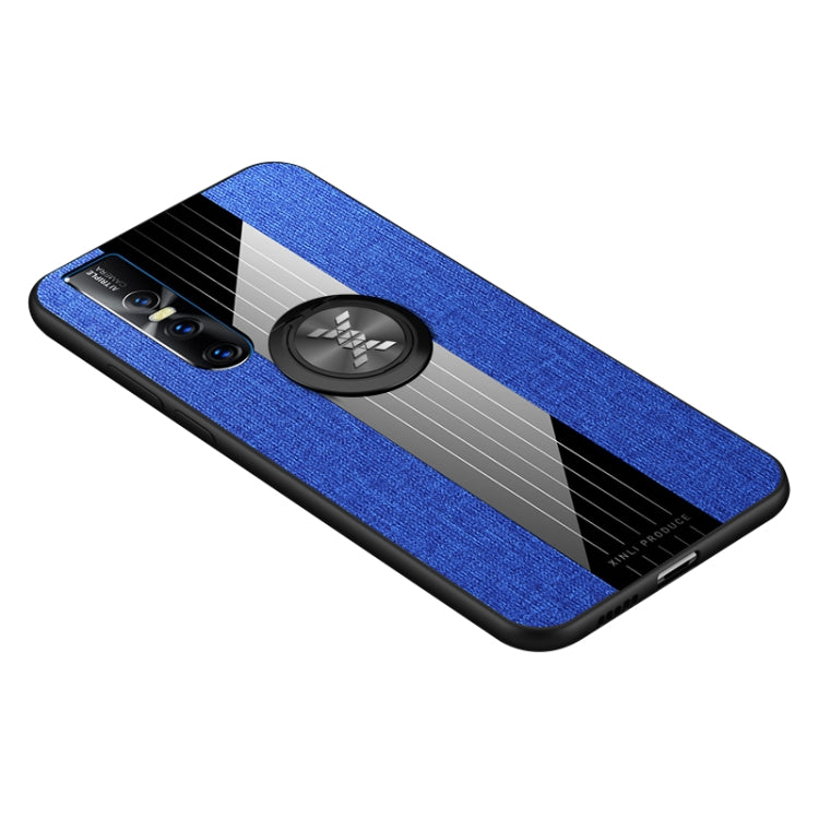 For Vivo S1 Pro XINLI Stitching Cloth Texture Shockproof TPU Protective Case with Ring Holder