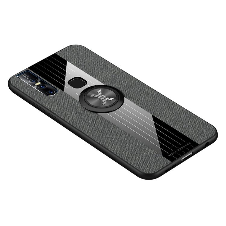 For Vivo S1 / V15 XINLI Stitching Cloth Texture Shockproof TPU Protective Case with Ring Holder