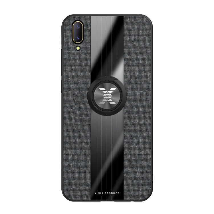 For Vivo V11 / X21S XINLI Stitching Cloth Texture Shockproof TPU Protective Case with Ring Holder