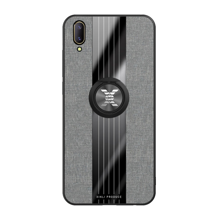 For Vivo V11 / X21S XINLI Stitching Cloth Texture Shockproof TPU Protective Case with Ring Holder