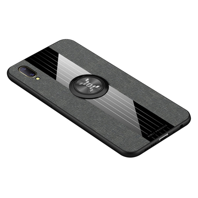 For Vivo V11 / X21S XINLI Stitching Cloth Texture Shockproof TPU Protective Case with Ring Holder