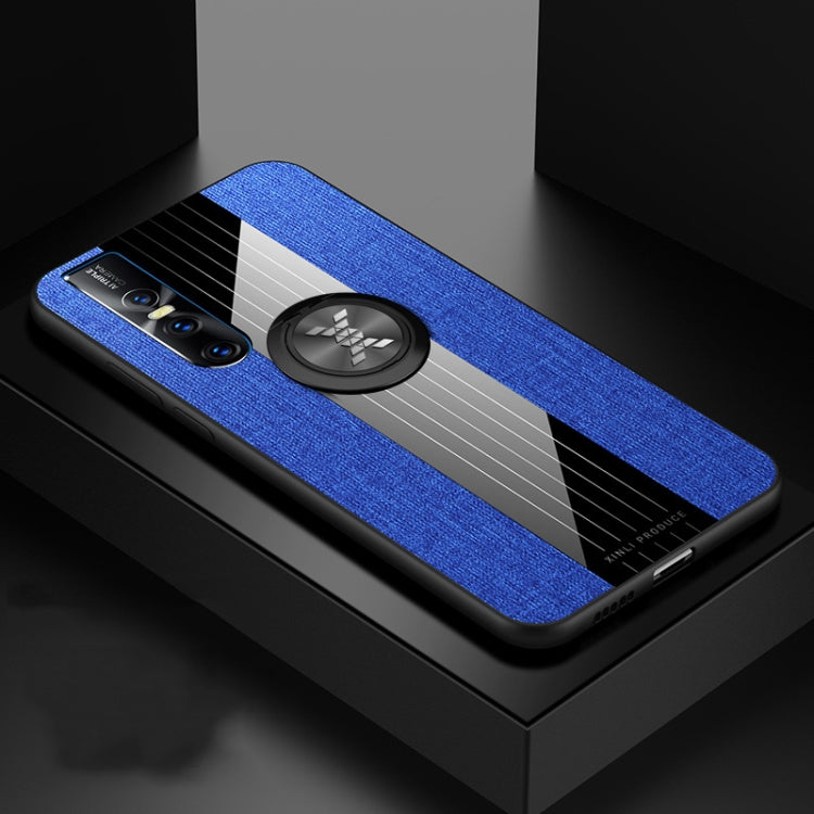 For Vivo V11 / X21S XINLI Stitching Cloth Texture Shockproof TPU Protective Case with Ring Holder