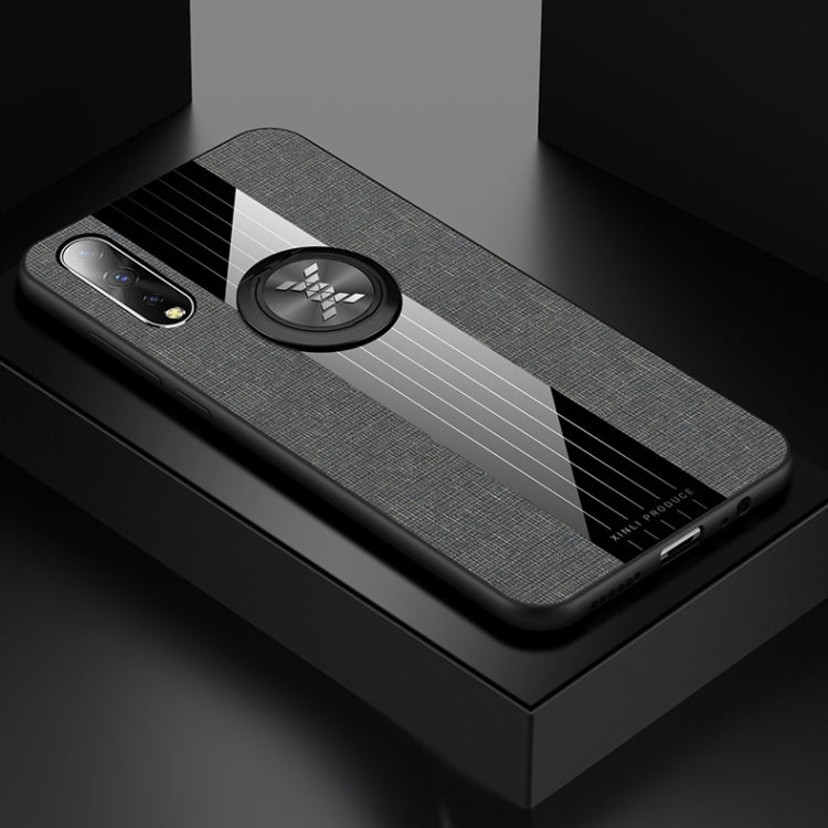 For Vivo IQOO Neo XINLI Stitching Cloth Texture Shockproof TPU Protective Case with Ring Holder