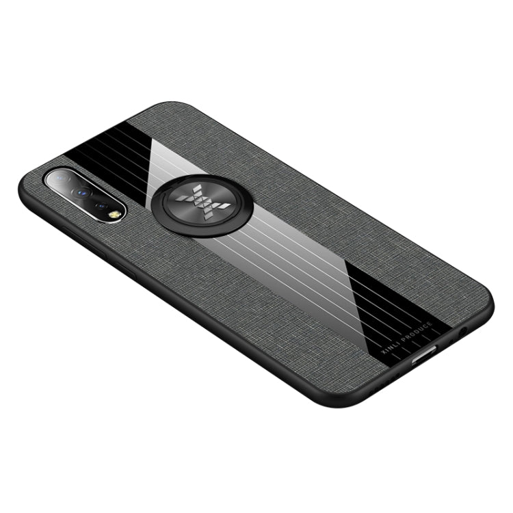 For Vivo IQOO Neo XINLI Stitching Cloth Texture Shockproof TPU Protective Case with Ring Holder