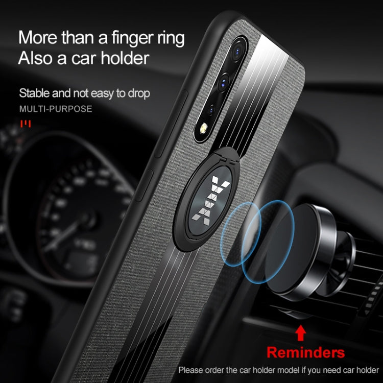 For Vivo IQOO Neo XINLI Stitching Cloth Texture Shockproof TPU Protective Case with Ring Holder