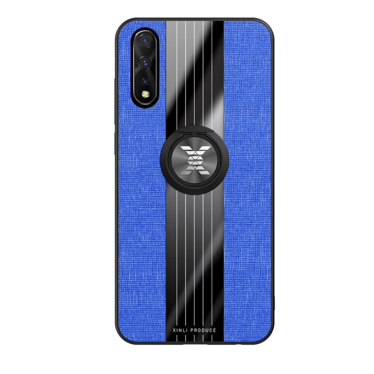 For Vivo IQOO Neo XINLI Stitching Cloth Texture Shockproof TPU Protective Case with Ring Holder
