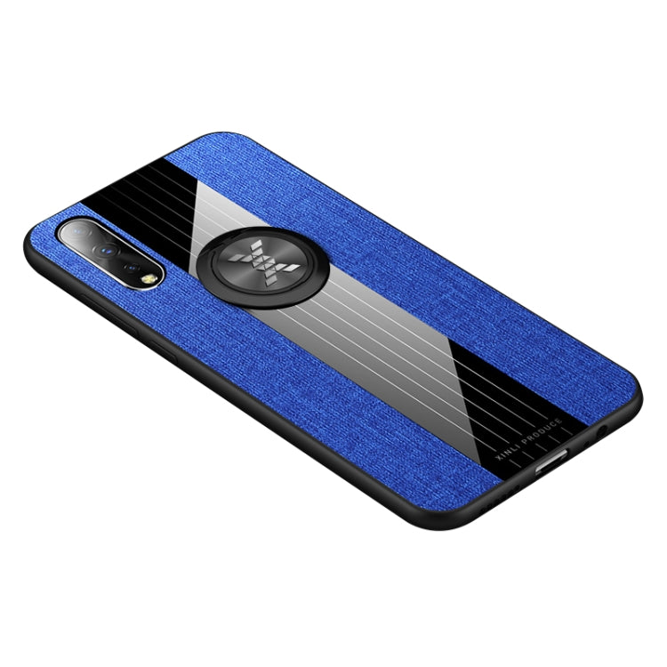 For Vivo IQOO Neo XINLI Stitching Cloth Texture Shockproof TPU Protective Case with Ring Holder