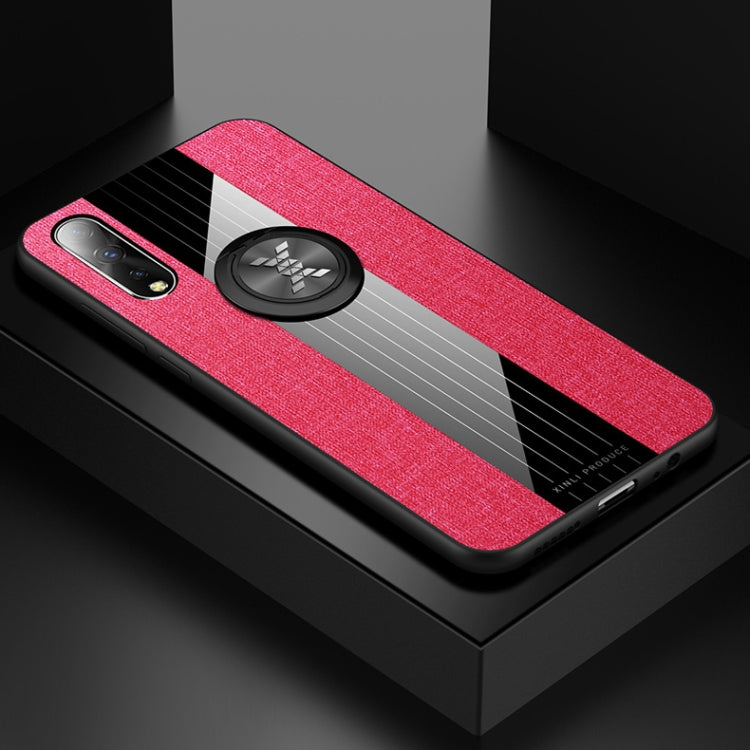 For Vivo IQOO Neo XINLI Stitching Cloth Texture Shockproof TPU Protective Case with Ring Holder