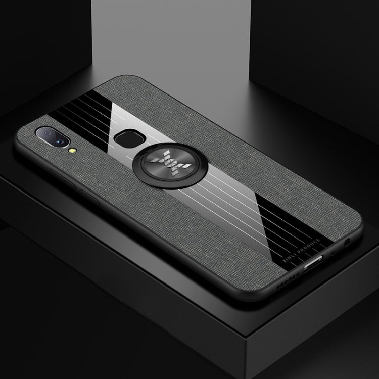 For Vivo V11i / Z3i XINLI Stitching Cloth Texture Shockproof TPU Protective Case with Ring Holder