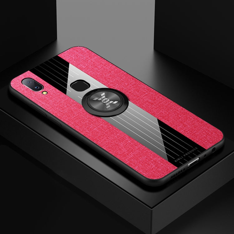 For Vivo V11i / Z3i XINLI Stitching Cloth Texture Shockproof TPU Protective Case with Ring Holder
