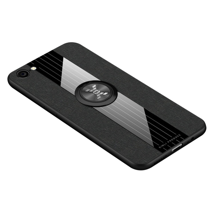 For Vivo X9 Plus XINLI Stitching Cloth Texture Shockproof TPU Protective Case with Ring Holder