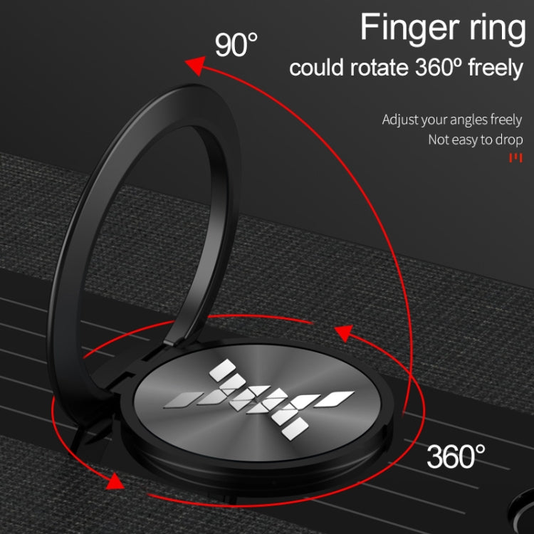 For Vivo X21 XINLI Stitching Cloth Texture Shockproof TPU Protective Case with Ring Holder
