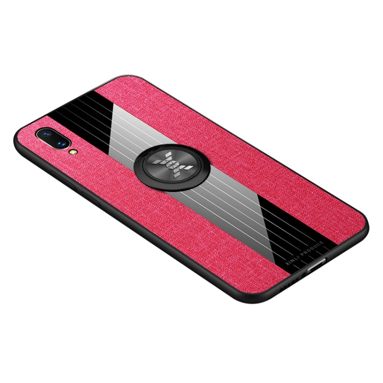 For Vivo X21UD XINLI Stitching Cloth Texture Shockproof TPU Protective Case with Ring Holder
