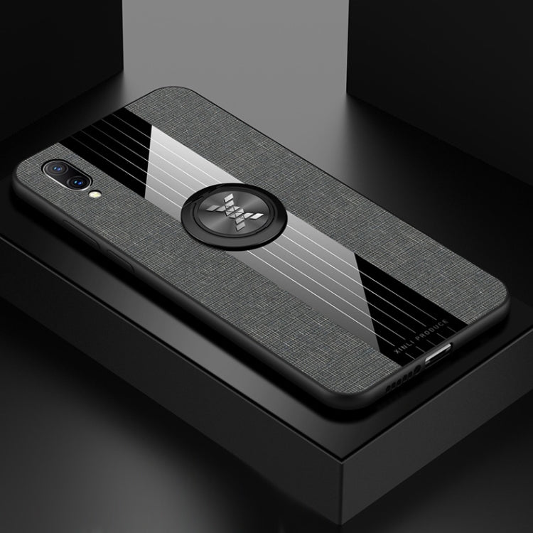 For Vivo X23 XINLI Stitching Cloth Texture Shockproof TPU Protective Case with Ring Holder