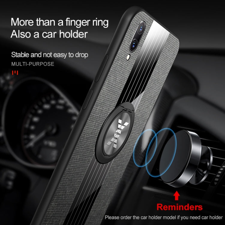 For Vivo X23 XINLI Stitching Cloth Texture Shockproof TPU Protective Case with Ring Holder