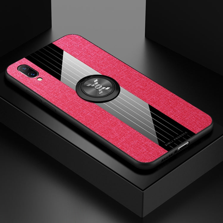 For Vivo X23 XINLI Stitching Cloth Texture Shockproof TPU Protective Case with Ring Holder