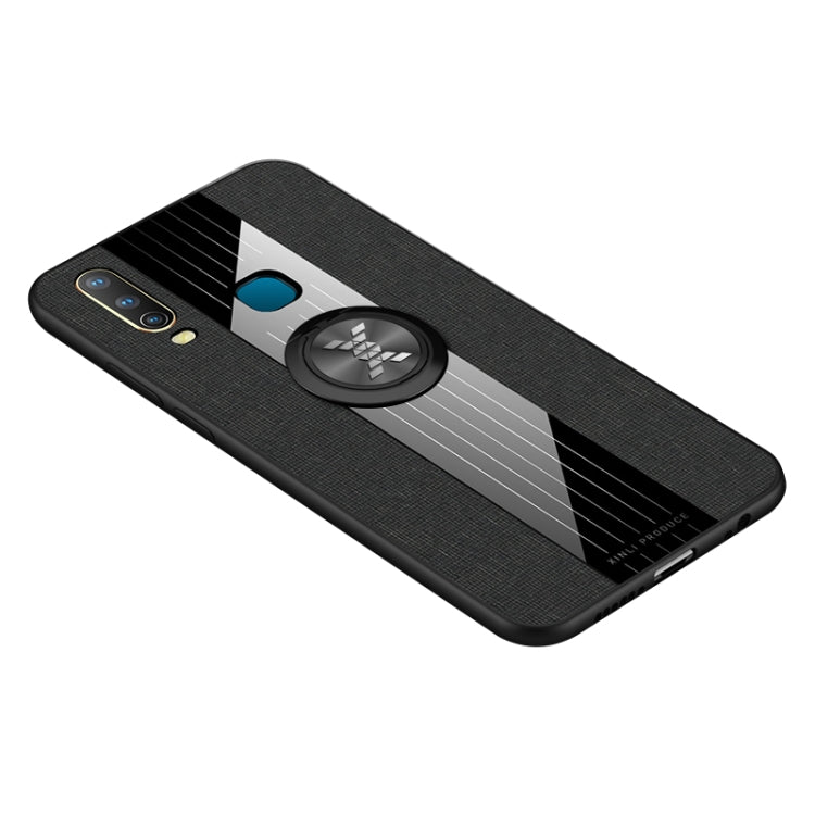 For Vivo Y3 / Y17 XINLI Stitching Cloth Texture Shockproof TPU Protective Case with Ring Holder