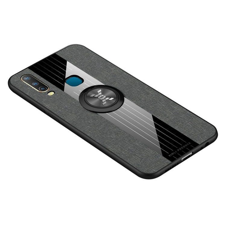 For Vivo Y3 / Y17 XINLI Stitching Cloth Texture Shockproof TPU Protective Case with Ring Holder