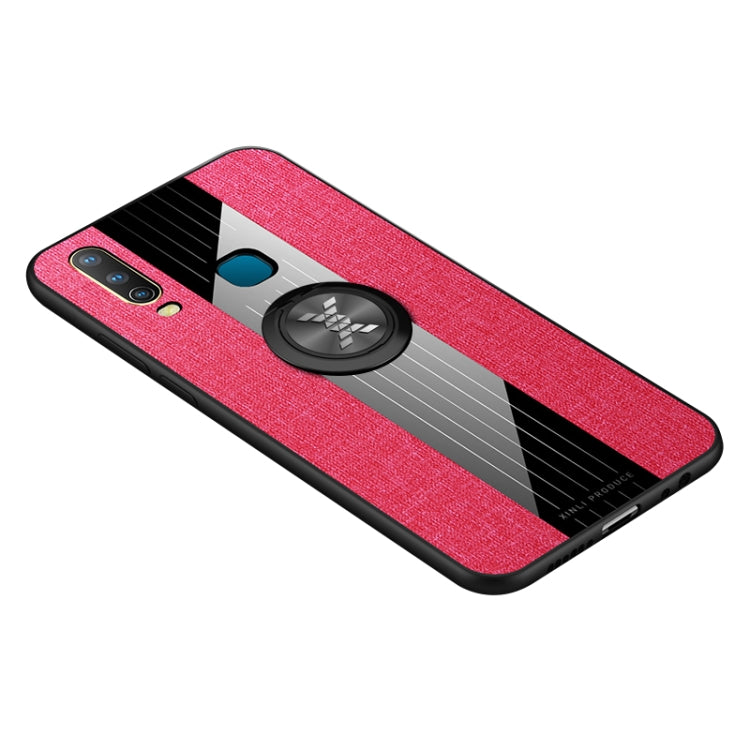 For Vivo Y3 / Y17 XINLI Stitching Cloth Texture Shockproof TPU Protective Case with Ring Holder