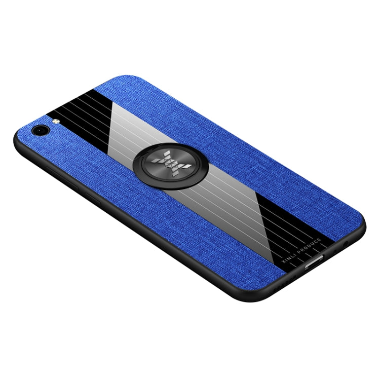 For Vivo Y66 XINLI Stitching Cloth Texture Shockproof TPU Protective Case with Ring Holder