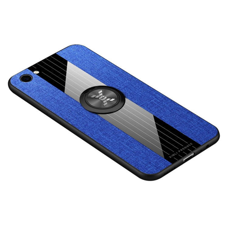 For Vivo Y71 XINLI Stitching Cloth Texture Shockproof TPU Protective Case with Ring Holder