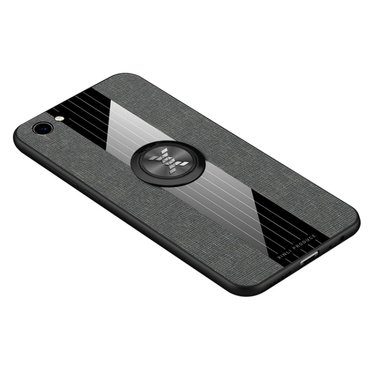 For Vivo Y83 XINLI Stitching Cloth Texture Shockproof TPU Protective Case with Ring Holder