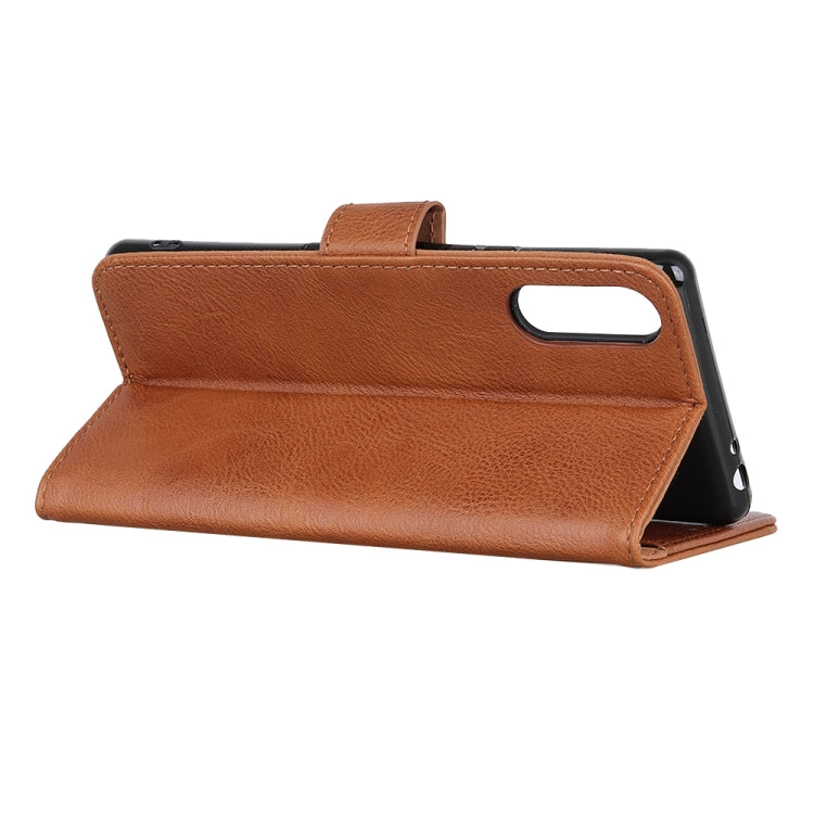 For Sony Xperia Ace II KHAZNEH Cowhide Texture Horizontal Flip Leather Case with Holder & Card Slots & Wallet