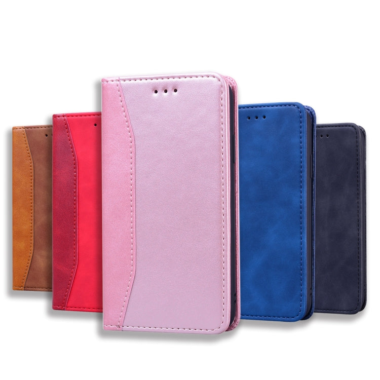 For Samsung Galaxy A12 Business Stitching Horizontal Flip Leather Case with Double Folding & Bracket & Card Slots & Photo Frame & Wallet