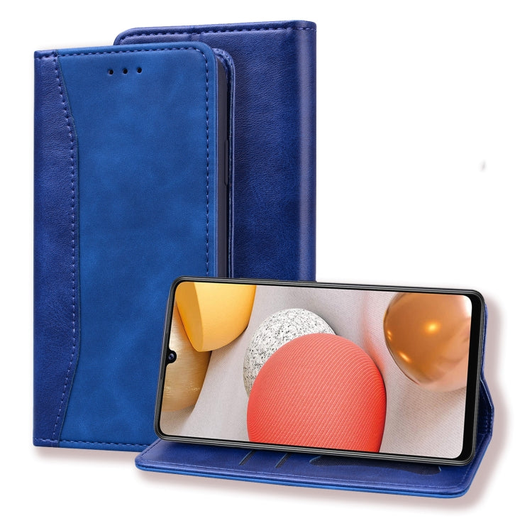 For Samsung Galaxy A42 5G Business Stitching Horizontal Flip Leather Case with Double Folding & Bracket & Card Slots & Photo Frame & Wallet
