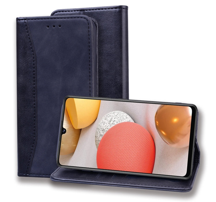 For Samsung Galaxy A42 5G Business Stitching Horizontal Flip Leather Case with Double Folding & Bracket & Card Slots & Photo Frame & Wallet