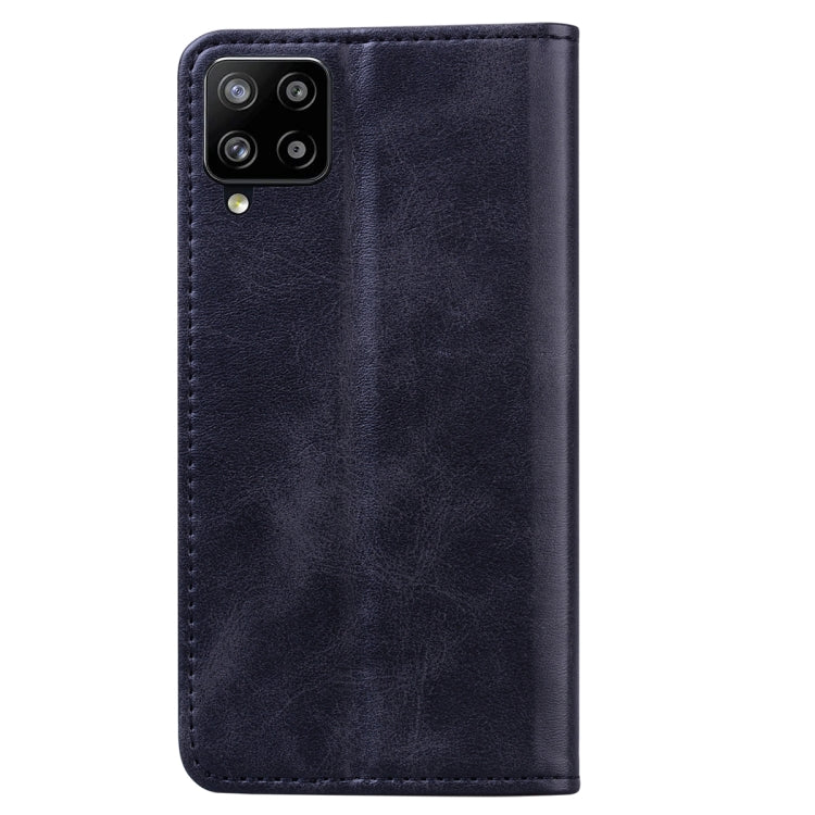 For Samsung Galaxy A42 5G Business Stitching Horizontal Flip Leather Case with Double Folding & Bracket & Card Slots & Photo Frame & Wallet
