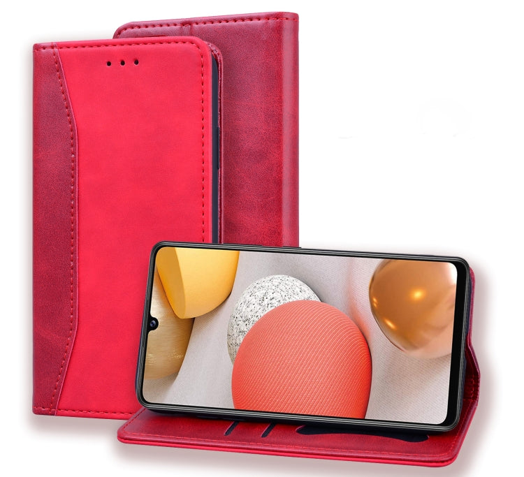 For Samsung Galaxy A42 5G Business Stitching Horizontal Flip Leather Case with Double Folding & Bracket & Card Slots & Photo Frame & Wallet